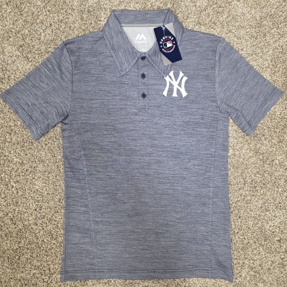 New York Yankees Heathered Blue Polo Shirt